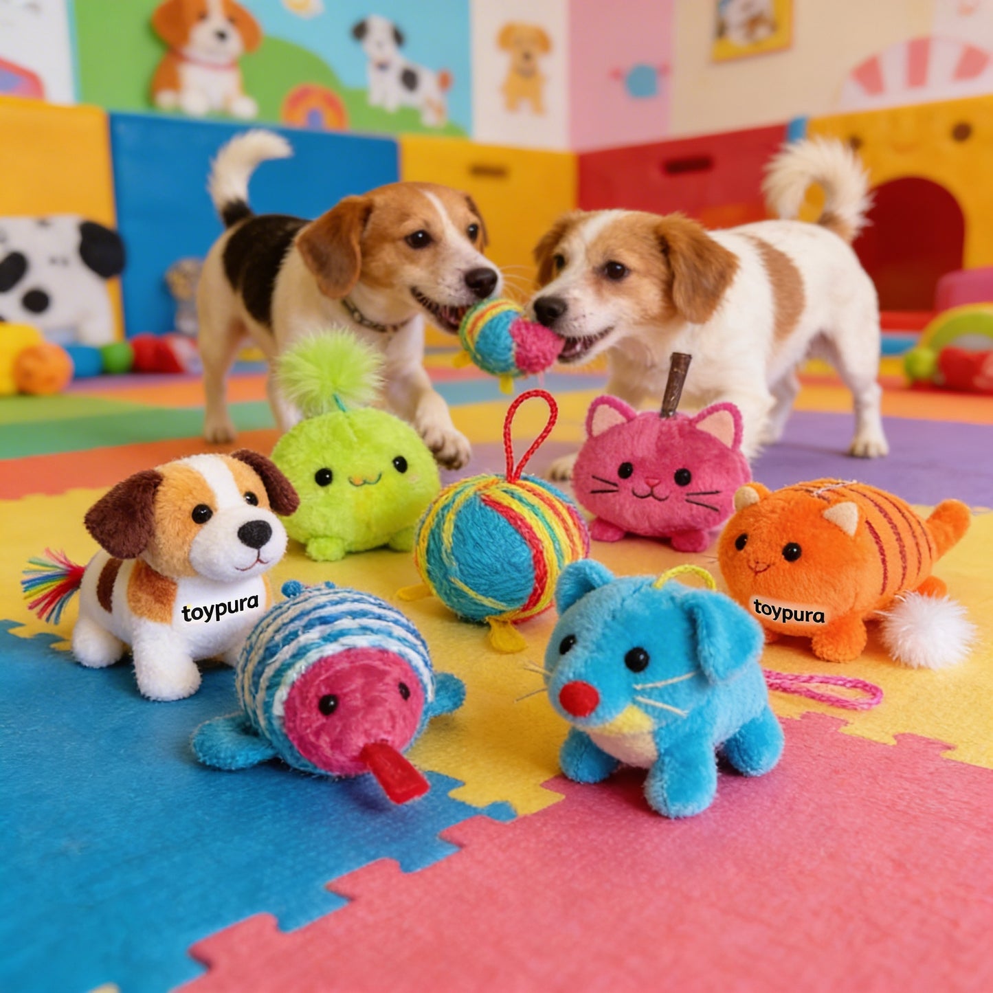 toypura® 3-in-1 Interactive Dog Toy – Multi-Function Play for Active Dogs | Tug, Fetch & Chew Toy with Non-Toxic Materials & Durable Design