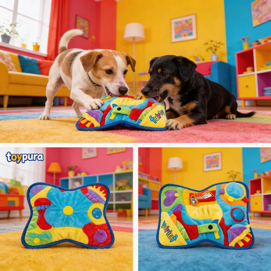 toypura® 3-Level Interactive Dog Puzzle Feeder Toy – Slow Feeder & Mental Stimulation Treat Dispenser for Small, Medium, and Large Dogs | Engaging Boredom Buster and Challenging Enrichment Puzzle Toy