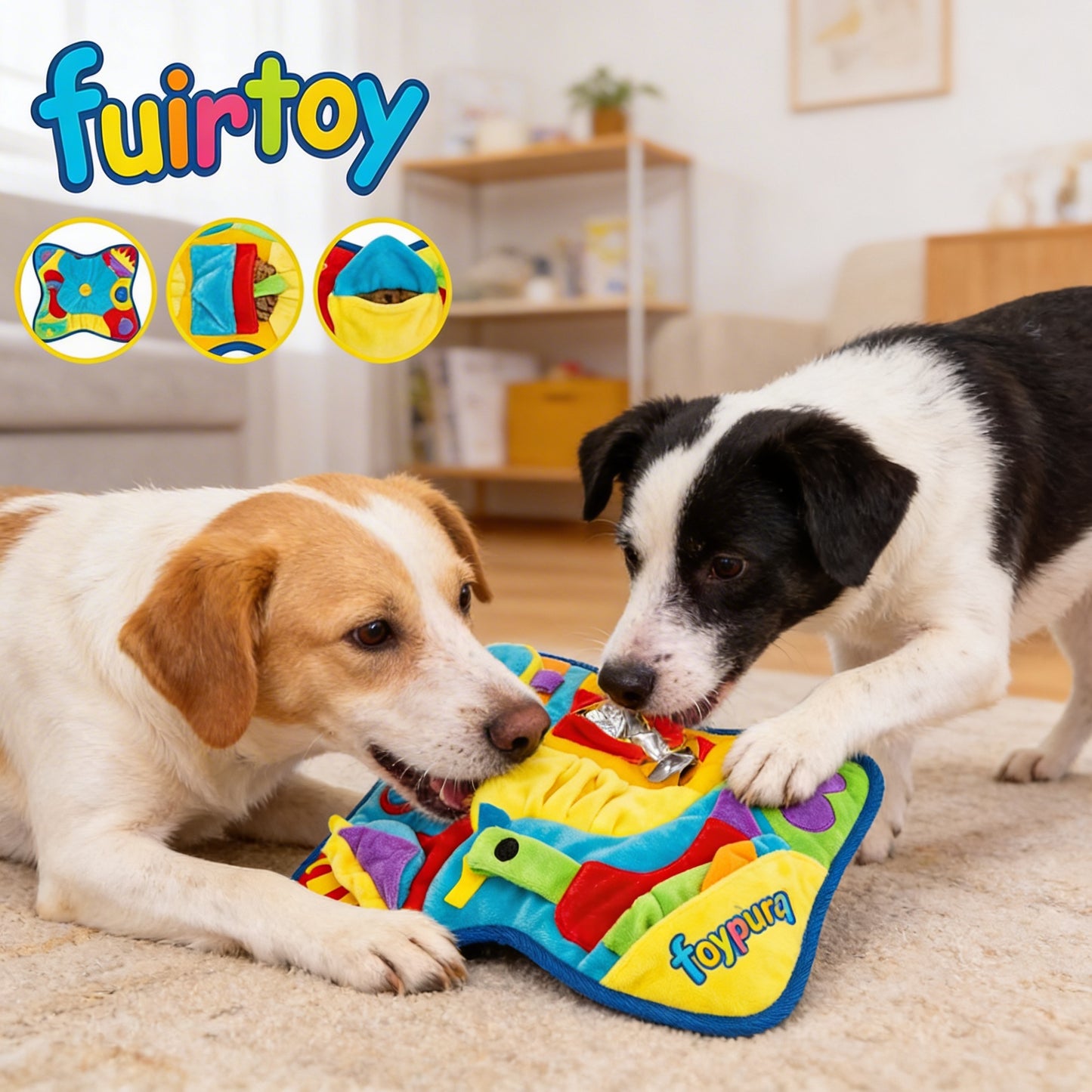 toypura® 3-Level Interactive Dog Puzzle Feeder Toy – Slow Feeder & Mental Stimulation Treat Dispenser for Small, Medium, and Large Dogs | Engaging Boredom Buster and Challenging Enrichment Puzzle Toy