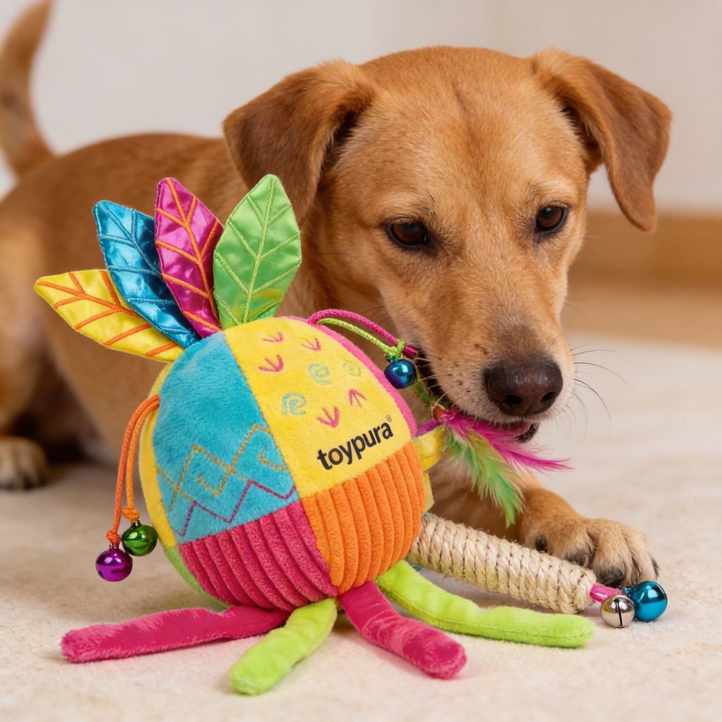 toypura® Interactive Motion Dog Toy – Automatic, Self-Swinging Play for Active Dogs | Mental and Physical Stimulation with Gentle, Organic Movement